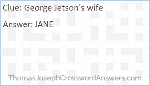George Jetson’s wife Answer