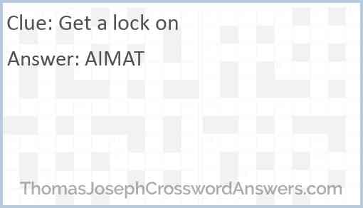 Get a lock on Answer