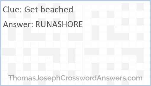Get beached Answer
