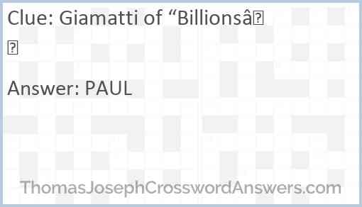Giamatti of “Billions” Answer
