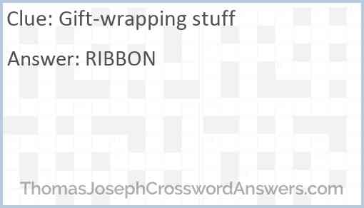 Gift-wrapping stuff Answer