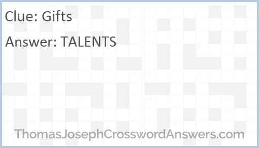 Gifts Answer