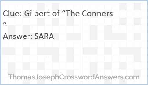 Gilbert of “The Conners” Answer