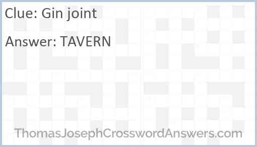 Gin joint Answer