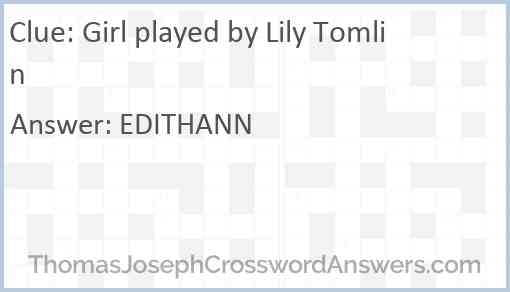 Girl played by Lily Tomlin Answer