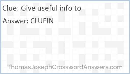 Give useful info to Answer