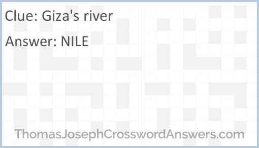 Giza's river Answer