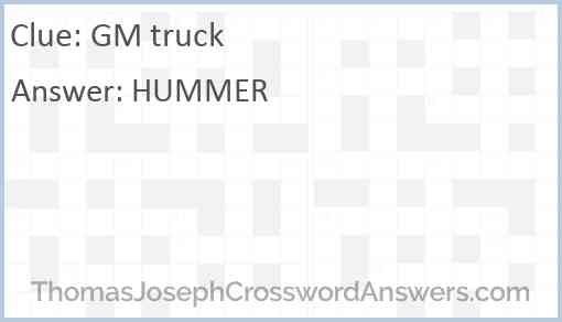 GM truck Answer