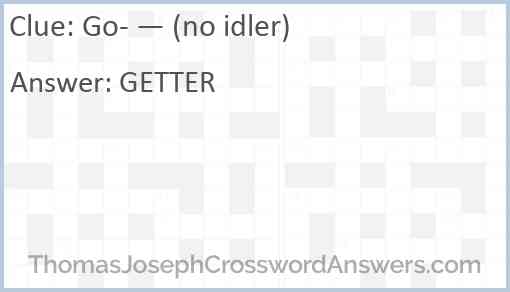 Go- — (no idler) Answer