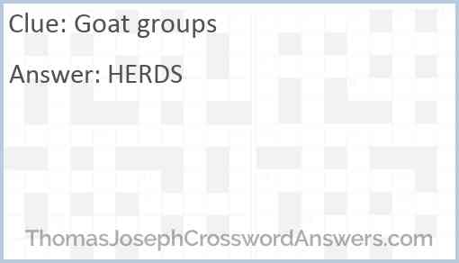 Goat groups Answer