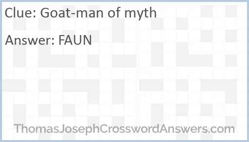 Goat-man of myth Answer