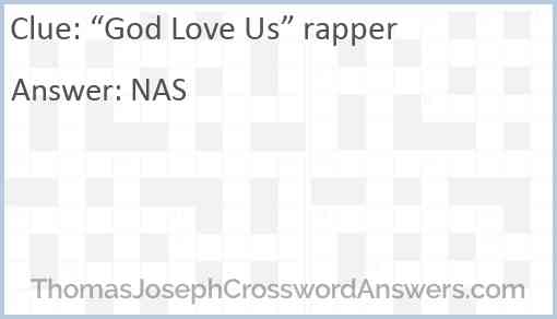 “God Love Us” rapper Answer