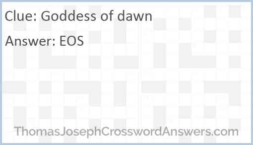 Goddess of dawn Answer
