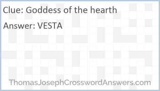 Goddess of the hearth Answer
