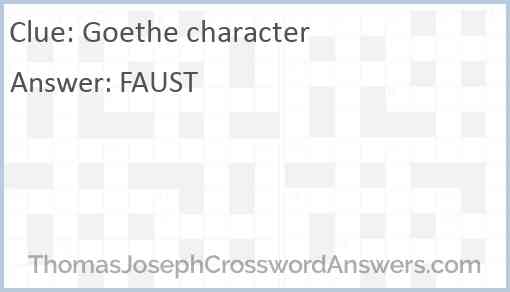 Goethe character Answer