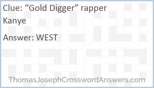“Gold Digger” rapper Kanye Answer