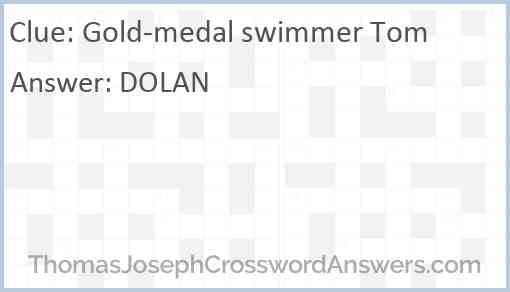 Gold-medal swimmer Tom Answer