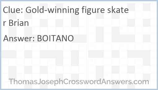 Gold-winning figure skater Brian Answer