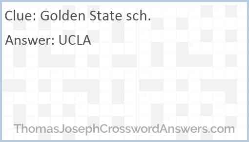 Golden State sch. Answer