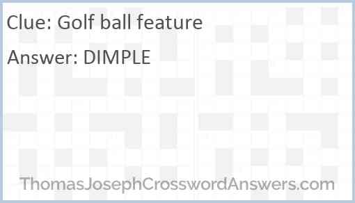 Golf ball feature Answer