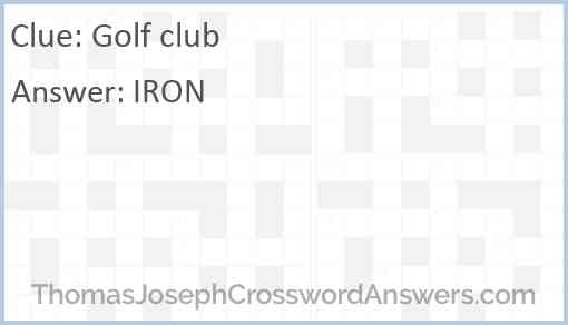 Golf club Answer