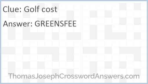 Golf cost Answer