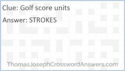 Golf score units Answer
