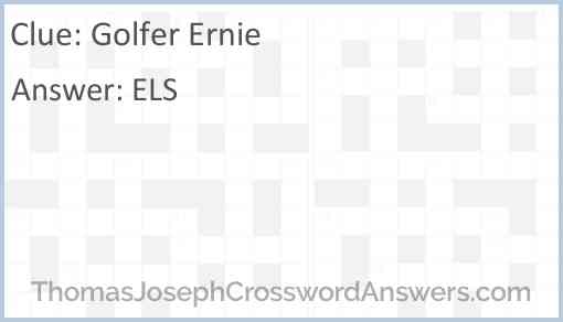 Golfer Ernie Answer