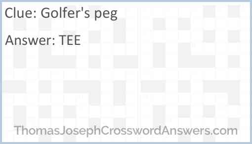 Golfer’s peg Answer