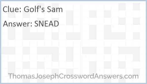 Golf’s Sam Answer