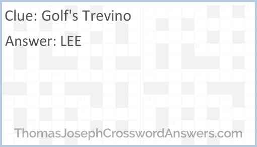 Golf’s Trevino Answer