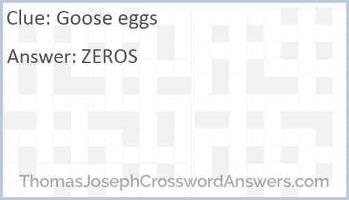 Goose eggs Answer