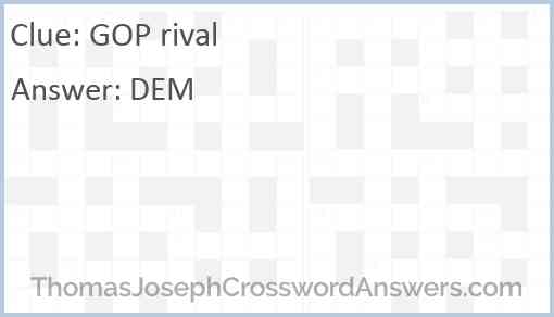 GOP rival Answer