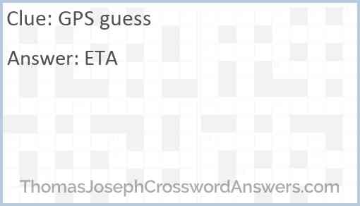 GPS guess Answer