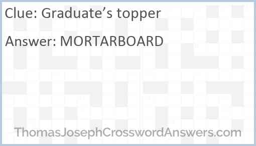 Graduate’s topper Answer