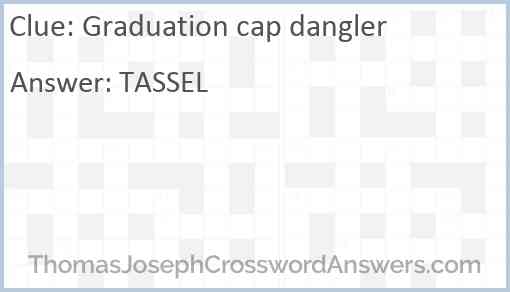 Graduation cap dangler Answer