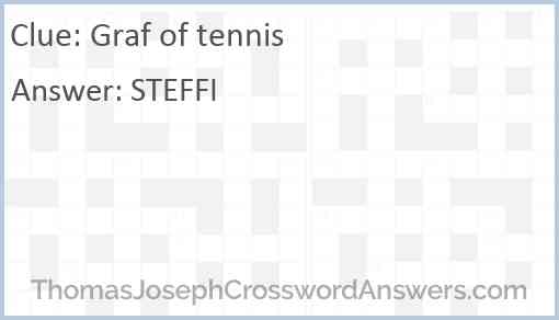 Graf of tennis Answer