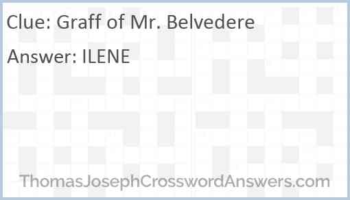 Graff of Mr. Belvedere Answer