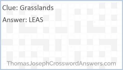 Grasslands Answer