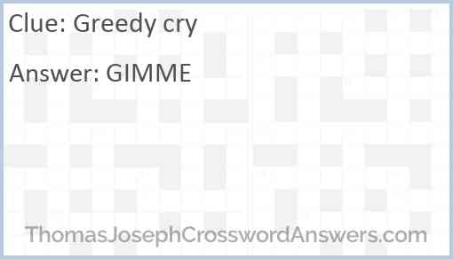 Greedy cry Answer