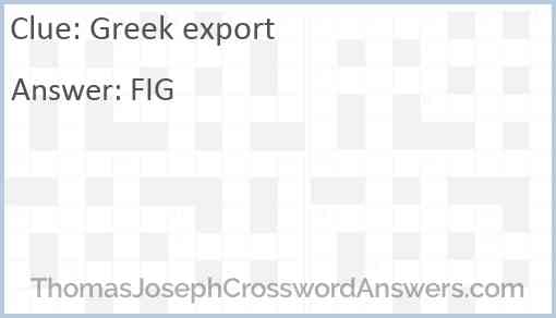 Greek export Answer