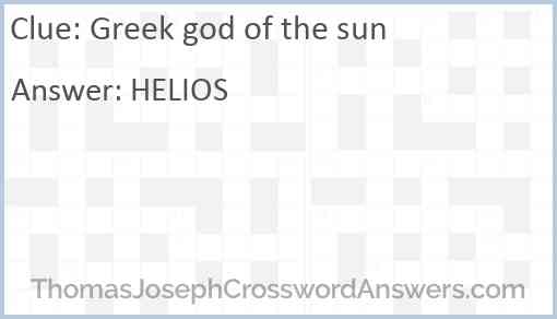 Greek god of the sun Answer