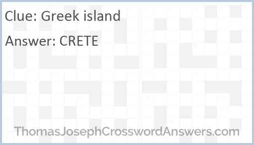 Greek island Answer