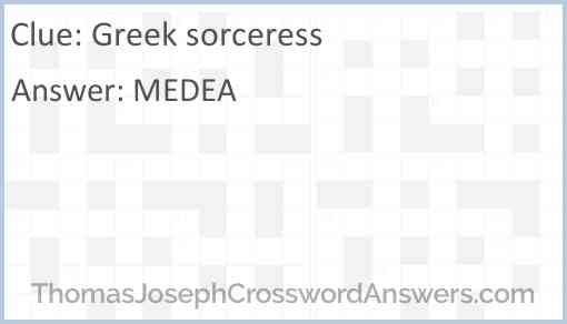 Greek sorceress Answer