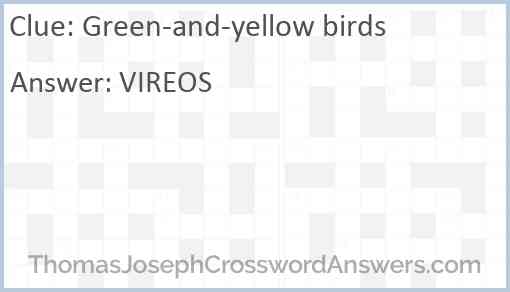 Green-and-yellow birds Answer