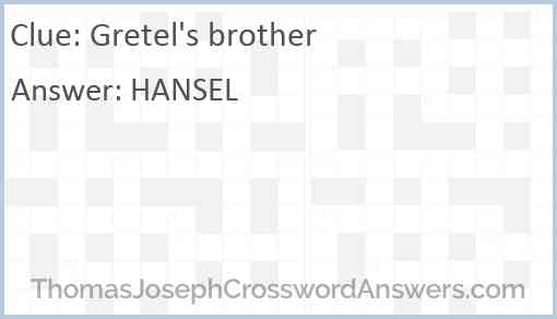 Gretel's brother Answer