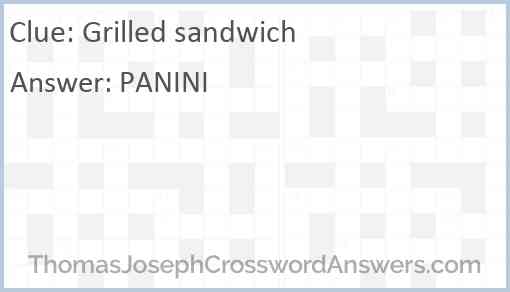 Grilled sandwich Answer
