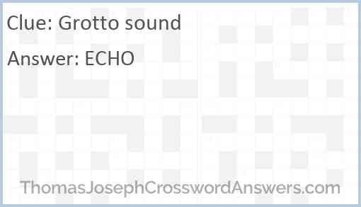 Grotto sound Answer