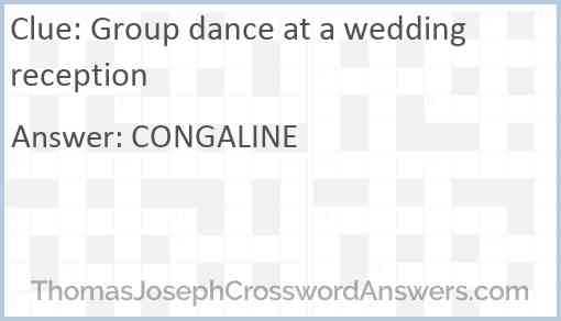 Group dance at a wedding reception Answer