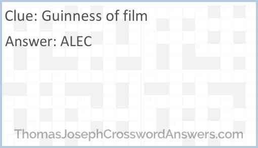 Guinness of film Answer